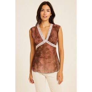 Audition Top Women‎ S Mesh Lace Babydoll Coquette Office Siren Romantic Y2K